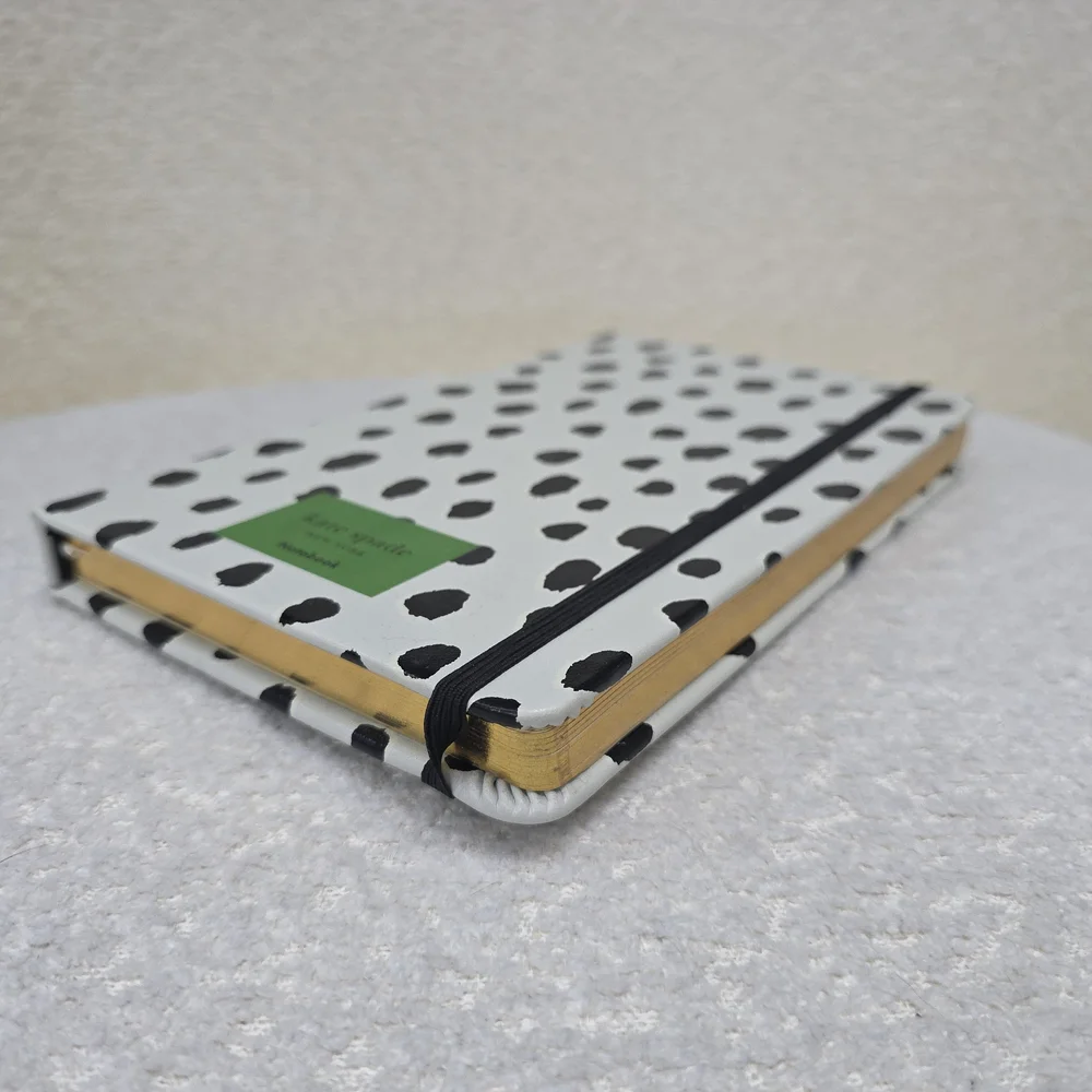 ♠️ Kate Spade Black And White Polka Dot Hardcover Lined Page Journal